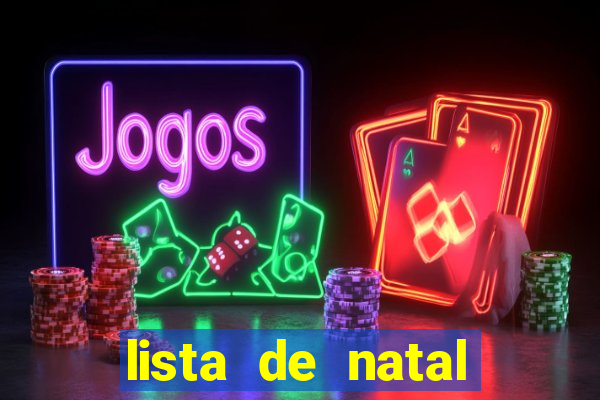 lista de natal para imprimir